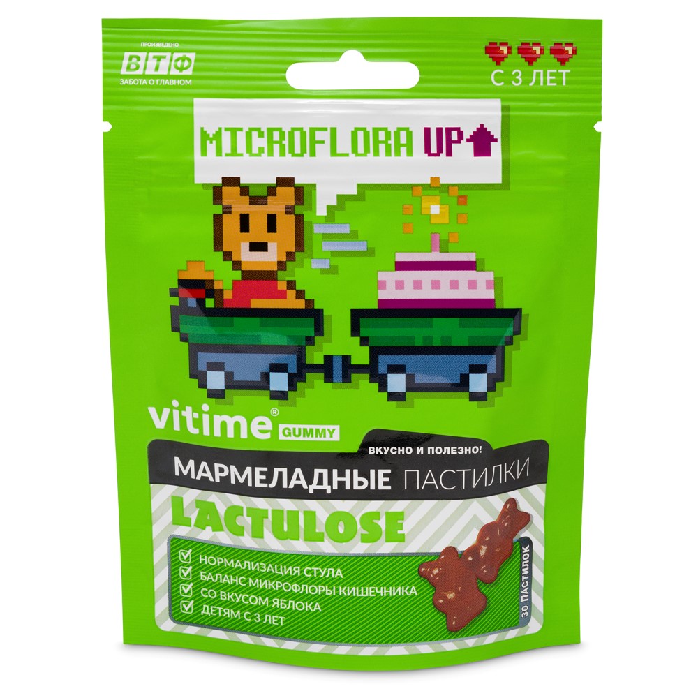 Vitime gummy мармеладные пастилки лактулоза 30 шт. пастилки жевательные  массой 3 г/яблоко - цена 471 руб., купить в интернет аптеке в Москве Vitime  gummy мармеладные пастилки лактулоза 30 шт. пастилки жевательные массой