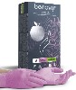 Купить Перчатки смотровые benovy нитриловые нестерильные неопудренные текстурированные на пальцах хлорированные s 50 пар/розовый/ цена