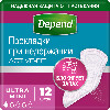 Купить Depend прокладки для женщин при недержании active fit ultra mini 12 шт. цена