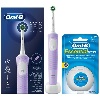 Купить Набор Oral-b зубная щетка vitality pro с насадкой cross action электрич/сиреневая + Oral-b зубная нить essential floss вощ 50м цена