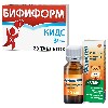 Купить Набор ФЕНИСТИЛ 0,001/МЛ 20МЛ КАПЛИ ДЕТСКИЕ ОТ 1 МЕС Д/ПРИЕМА ВНУТРЬ + БИФИФОРМ КИДС N20 ТАБЛ ЖЕВАТ АПЕЛЬСИНОВО-МАЛИНОВЫЕ цена