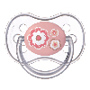 Купить Canpol babies соска-пустышка силиконовая круглая 0-6 newborn baby розовая цена