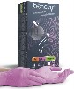 Купить Перчатки смотровые benovy нитриловые нестерильные неопудренные текстурированные на пальцах хлорированные m 50 пар/розовый/ цена