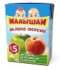 Купить Малышам нектар из яблок и персиков неосветленный 200 мл цена