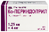 Ко-периндоприл 1,25 мг + 4 мг 90 шт. таблетки, покрытые пленочной оболочкой