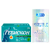 Купить Набор Gaviscon, таблетки жевательные № 48 + Презервативы Durex Invisible (ультратонкие) №12 цена