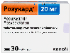 Купить Розукард 20 мг 30 шт. таблетки, покрытые пленочной оболочкой цена