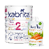 Купить Набор KABRITA 2 GOLD СМЕСЬ СУХ НА КОЗЬЕМ МОЛОКЕ 800 гр + KABRITA пюре фруктовое-овощное с козьими сливками Яблоко-морковь цена