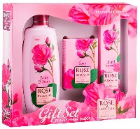 Изображение товара Rose of bulgaria набор подарочный №4 /мыло натуральное косметическое 100 гр+лосьон для тела 330 мл+крем для рук 75 мл/