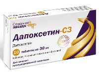 Дапоксетин-сз 30 мг 10 шт. таблетки, покрытые пленочной оболочкой