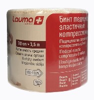 Lauma бинт медицинский эластичный компрессионный модель 5 10 смx3,5 м/средней растяжимости