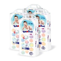 Изображение товара Набор YOKOSUN для детей: 4 упаковки Comfort подгузников-трусиков XL/12-20 КГ/ 38 ШТ.