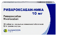 Изображение товара Ривароксабан-ника 10 мг 30 шт. таблетки, покрытые пленочной оболочкой