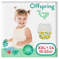 Изображение товара Offspring подгузники-трусики детские xxl/15-23 кг 24 шт./лимоны