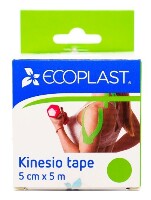 Ecoplast кинезио тейп 5 смх5 м зеленый