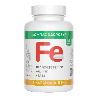 Изображение товара Компас здоровья легкоусвояемое железо хелат 60 шт. капсулы массой 150 мг