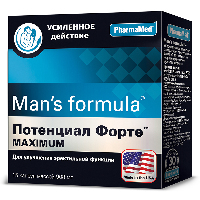 Изображение товара Man s formula потенциал форте maximum 15 шт. капсулы массой 908 мг
