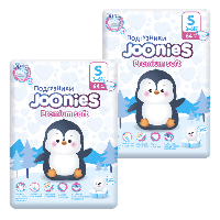 Изображение товара Набор из 2х уп. JOONIES PREMIUM SOFT ПОДГУЗНИКИ ДЛЯ ДЕТЕЙ S/3-6КГ N64