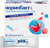 Нормобакт l (Пробиотик + пребиотик) 10 шт. саше по 3 гр