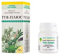 Туя-плюс 20 гр гранулы гомеопатического применения