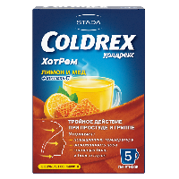 Колдрекс хотрем порошок для приготовления раствора пакет 5 шт. вкус мед-лимон