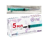 Изображение товара Шприц 5 мл трехдетальный c иглой 21g (0,8х40 мм) 10 шт./премьер -мед/