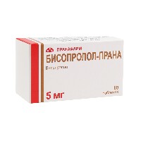 Изображение товара Бисопролол-прана 5 мг 60 шт. таблетки, покрытые пленочной оболочкой