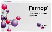 Гептор 400 мг 40 шт. таблетки кишечнорастворимые , покрытые пленочной оболочкой