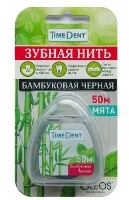 Изображение товара Timedent зубная нить бамбуковая черная 50 м