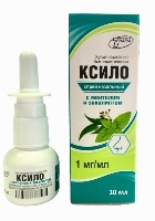 Изображение товара Ксило с ментолом и эвкалиптом 1 мг/мл флакон спрей назальный 10 мл