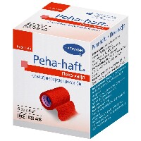 Бинт эластичный фиксирующий самофиксирующийся peha-haft/пеха-хафт 6 смх4 м/красный