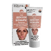 Изображение товара Доктор бобырь №10 крем от пигментных пятен на лице и теле с арбутином и экстрактами лимона огурца петрушки 50 мл