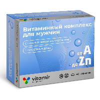 Изображение товара Витамир Витаминный комплекс а-zn для мужчин 60 шт. таблетки, покрытые оболочкой массой 900 мг