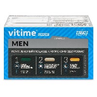 Vitime expert men (для мужчин) 32 капсулы утро массой 580 мг+32 капсулы день массой 526 мг+ 32 капсулы вечер массой 655 мг