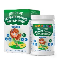 Изображение товара КУК ЛЯ КУК ДЕТСКИЕ ЖЕВАТЕЛЬНЫЕ ВИТАМИНЫ 3+ СО ВКУСОМ ВИШНИ N100 КАПС МАССОЙ 500МГ