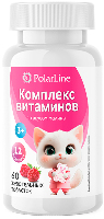 Изображение товара Polarline комплекс витаминов для детей 60 шт. таблетки жевательные массой 840 мг/со вкусом малины/