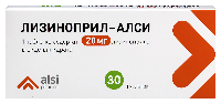Изображение товара Лизиноприл-алси 20 мг 30 шт. таблетки