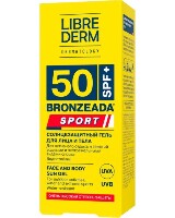 Bronzeada гель солнцезащитный для лица и тела sport spf 50 50 мл