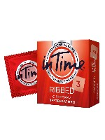 Изображение товара In time презервативы из натурального латекса ribbed 3 шт.
