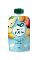 Изображение товара Фрутоняня пюре из яблок бананов и груш с печеньем 90 гр