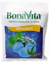 Изображение товара Bona vita карамель леденцовая эвкалипт с витамином с 60 гр