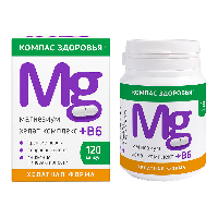 Изображение товара Компас здоровья магнезиум хелат комплекс+в 6 120 шт. капсулы массой 280 мг