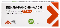Изображение товара Венлафаксин-алси 37,5 мг 30 шт. таблетки