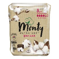 Изображение товара Monty прокладки ultra soft super plus 8 шт.