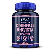 Изображение товара Gls фолиевая кислота 600 мкг 180 шт. капсулы массой 240 мг