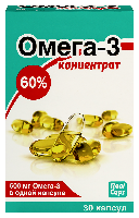 Изображение товара Омега-3 концентрат 60% 30 шт. капсулы массой 1000 мг/реалкапс/
