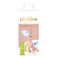 Изображение товара Pinkiss premium подгузники l/9-14 кг/ 46 шт.