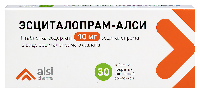 Изображение товара Эсциталопрам-алси 10 мг 30 шт. таблетки, покрытые пленочной оболочкой