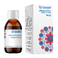 Изображение товара Бутамират 1,5 мг/мл флакон раствор для приема внутрь 100 мл комплектность мерный стаканчик
