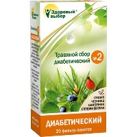 Изображение товара Травяной сбор здоровый выбор диабетический n2 1,5 гр 20 шт. фильтр-пакеты